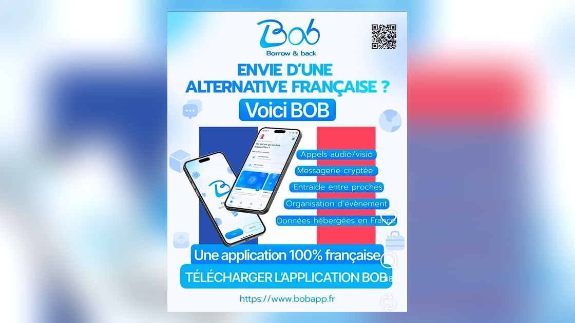 Plateau de l'émission « C'est que de la radio » sur Radio Sunvibes, où Julie Vix présente l'application Bob.